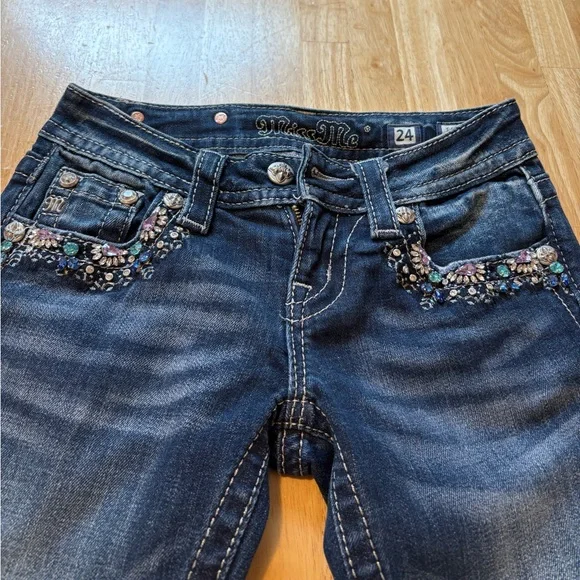 Miss Me Embellished Jewel Skinny Ankle Jeans - Picture 4 of 10
